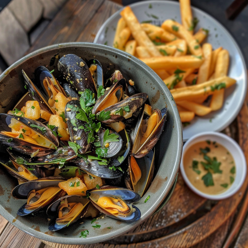 Moules and Frites Dish