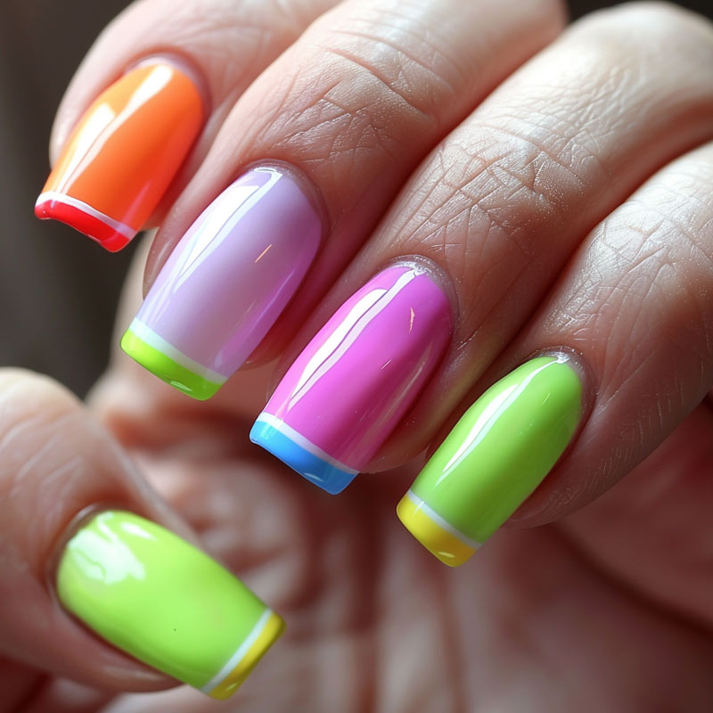 Nail art - Colorful bright 