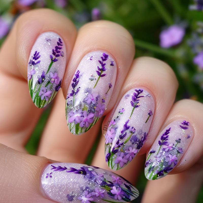 Nail art - Lavender Fields of Provence