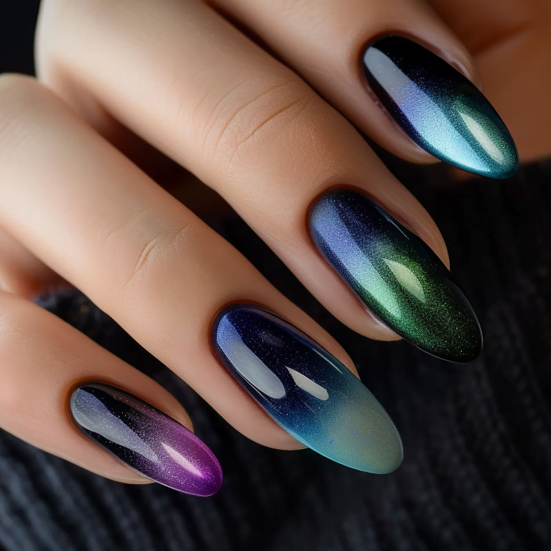 Nail art - Ombre Night Sky